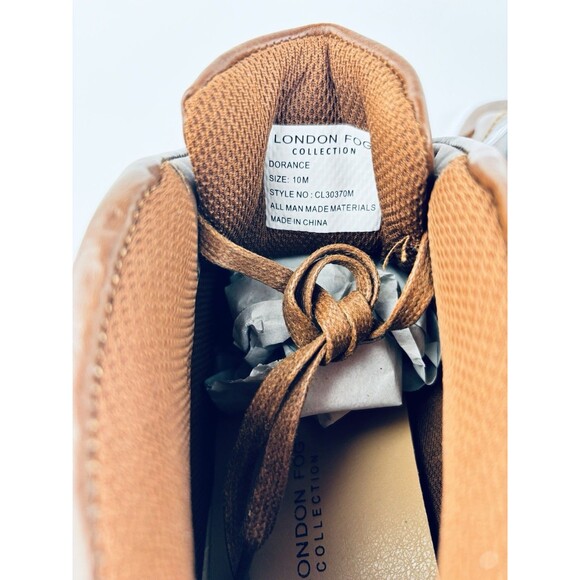 Men's London Fog Dorance Cognac Brown Memory Foam Boots Shoes Size 10 New! - Picture 11 of 13